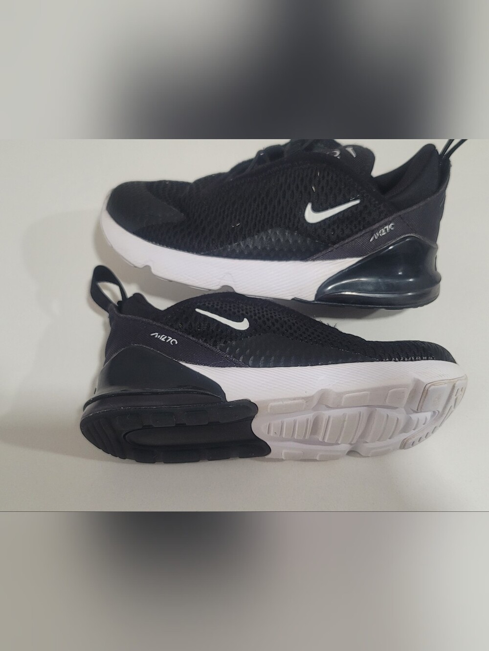 Nike Black & White Air 270 Slip-On Sneakers
